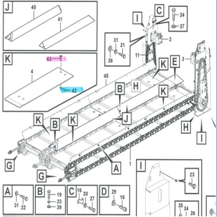 Kit de servicio de piezas de desgaste de transportador VOE17253552 de alta calidad ABG6820C Kit de desgaste de transportador ABG7820D