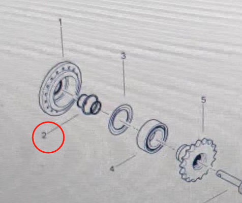 BF800C Anillo de placa de brida a prueba de polvo 320052502 Anillo de retención de acero inoxidable para piezas de repuesto de pavimentadores de asfalto