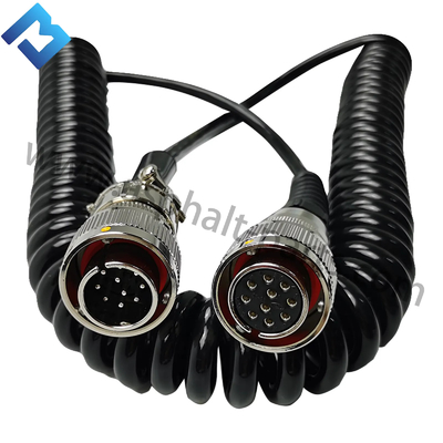 2143056 Fuente de alimentación Cables en espiral 0.5M alambre en espiral 10 pines -10 agujeros W195 W200 Controlador de profundidad de pantalla única