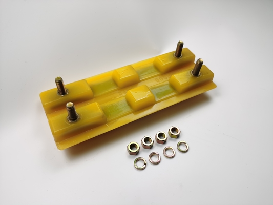 2411112 Polyurethane Rubber Block / Track Shoe Milling Machine Piezas de repuesto 3 costillas para la construcción de carreteras W205/W2000