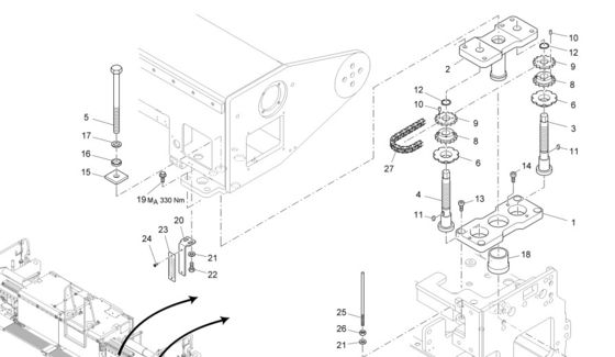 Dispositivo de ajuste de altura 2039821 Telescópico derecho AB600-2TV Piezas de repuesto de pavimentador de asfalto