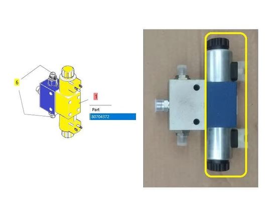 80704372 Válvula solenoide para cilindro de nivelación de regla Rexroth R900561286 para la serie  Construcción de carreteras de alta calidad
