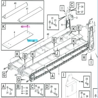 Kit de servicio de piezas de desgaste de transportador VOE17253552 de alta calidad 6820C Kit de desgaste de transportador 7820D