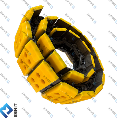 Cadena de oruga de alta calidad Benit con zapatas de oruga 108756 131303 120610 121235 193008 196321 para fresadora W1500 W1900 W2100 W2200 W2000