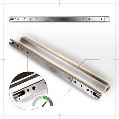AB500 2003833 2003834 2003835 2003836 Barra de apisonamiento de 1,25 m Barra de apisonamiento de regla resistente al desgaste para adoquines de asfalto